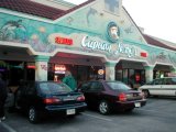 Our rental cars in front of Captain Nemo's