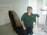 Kathy in the shoe chair