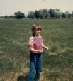 Laura flying a kite