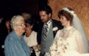 Grandma Mary Corbet at Jim and Sue's Wedding