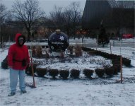 Kathy and a freakishly large ornament